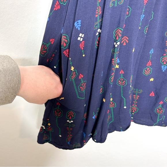 Entro Sleeveless Boho Print A‎ line Mini Dress Large L - Picture 7 of 9